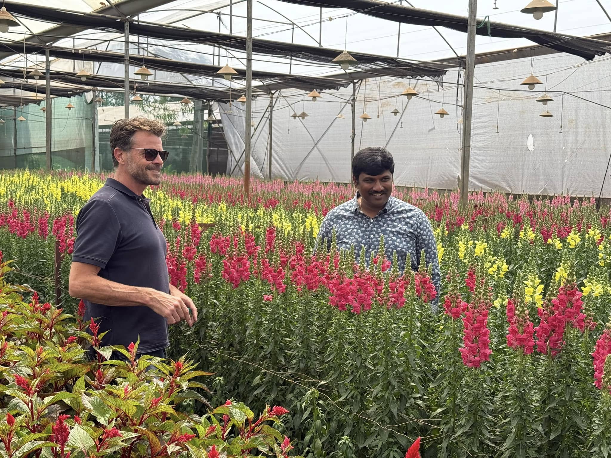 Srikanth planting flower saplings in his early days