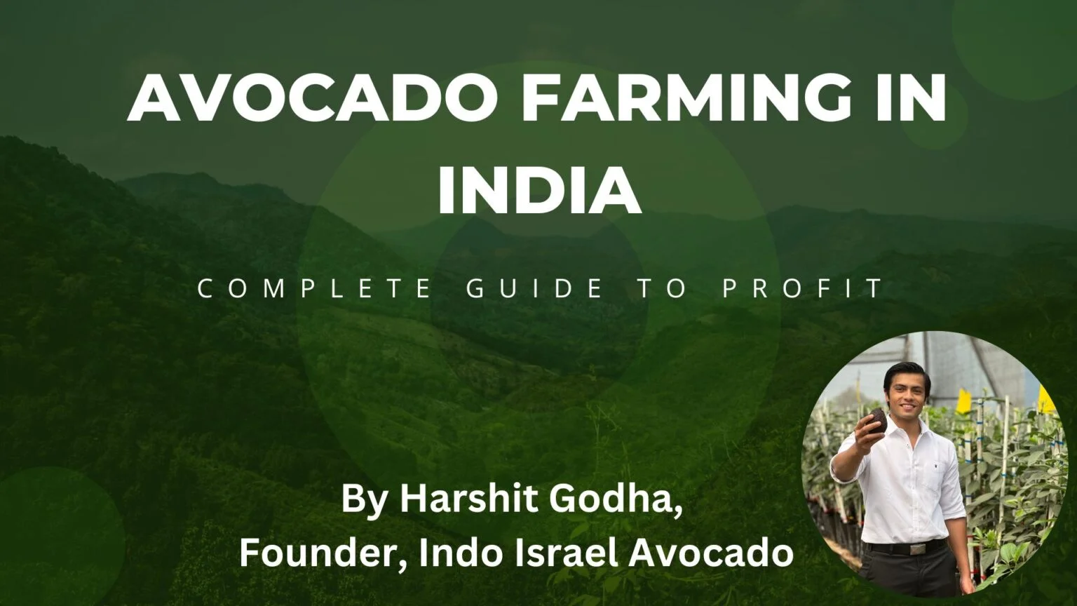 Harshit inspecting his young avocado saplings