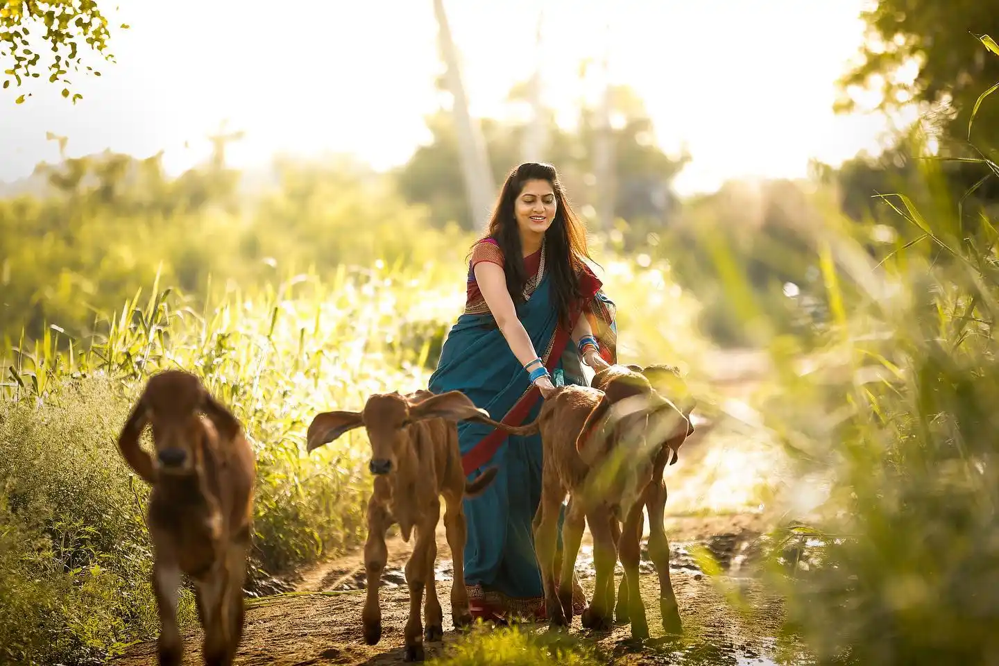 Divya reddy in her farm field