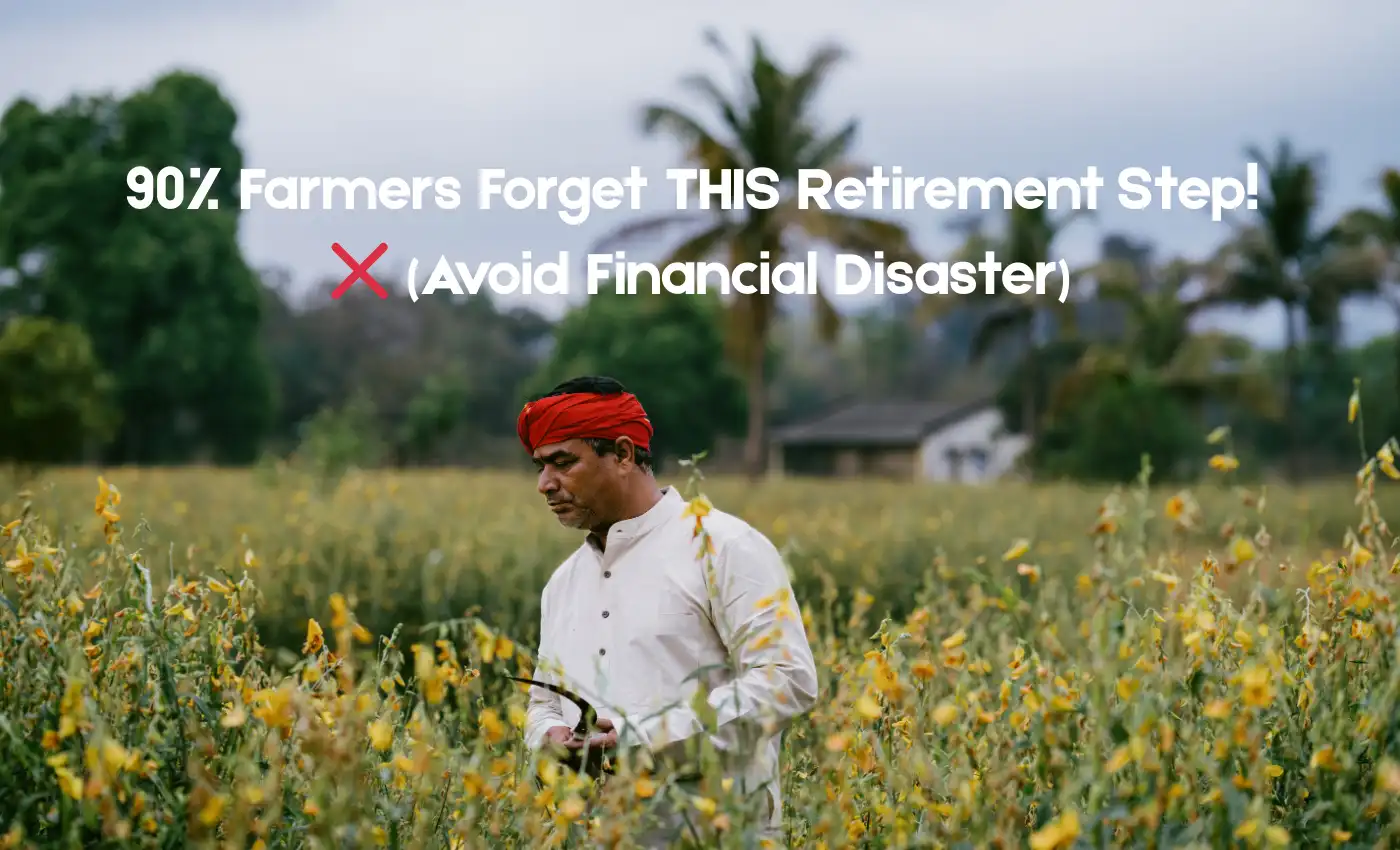 Aging farmer planning retirement with financial security